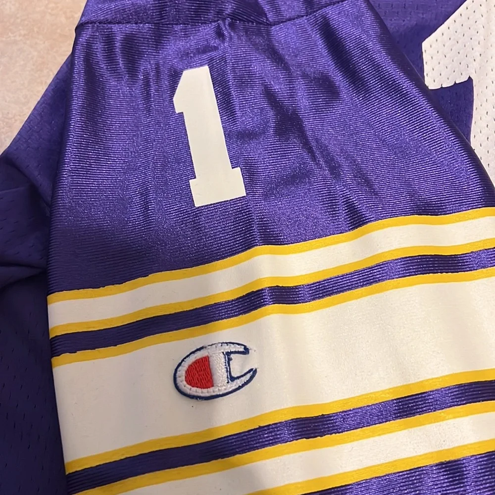 Champion Warren Moon Minnesota Vikings Jersey size 48 Color Purple - Picture 4 of 6
